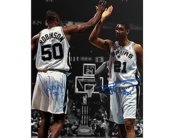 David Robinson Tim Duncan Signed Photo Print Autograph Wall Art - Etsy