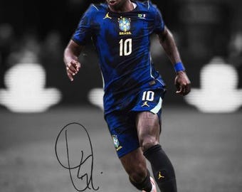 ヴィニシウス・ジュニオール ブラジル サッカー サイン入り写真 サイン