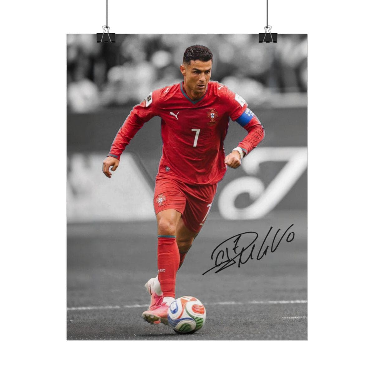 クリスティアーノ・ロナウド サッカー選手 ヤギ サイン入り写真