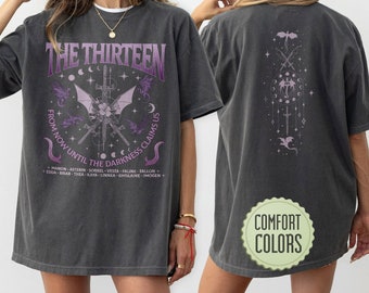 The Thirteen Throne Of Glass Comfort Colors Shirt, From Now Until The Darkness Claims Us, Throne Of Glass SJM Merch, We Are The Thirteen