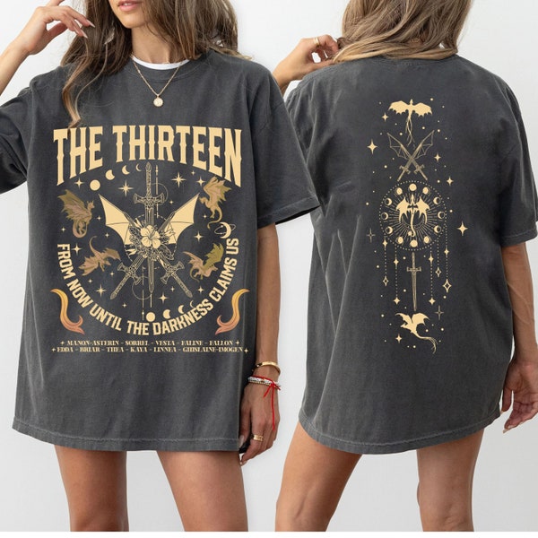 The Thirteen Throne Of Glass Comfort Colors Shirt, From Now Until The Darkness Claims Us, Throne Of Glass SJM Merch, We Are The Thirteen