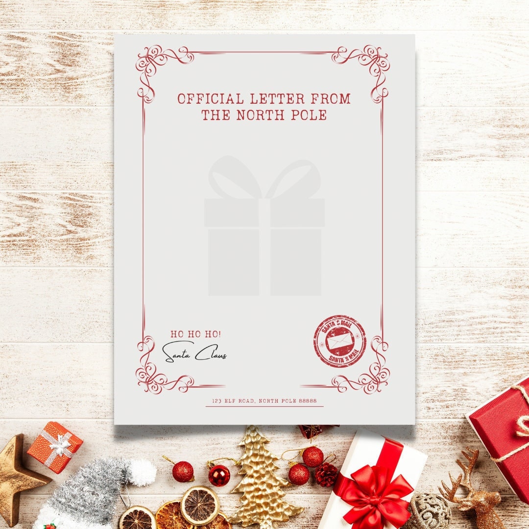 Official Letter Paper From the North Pole (PRINTABLE) Etsy
