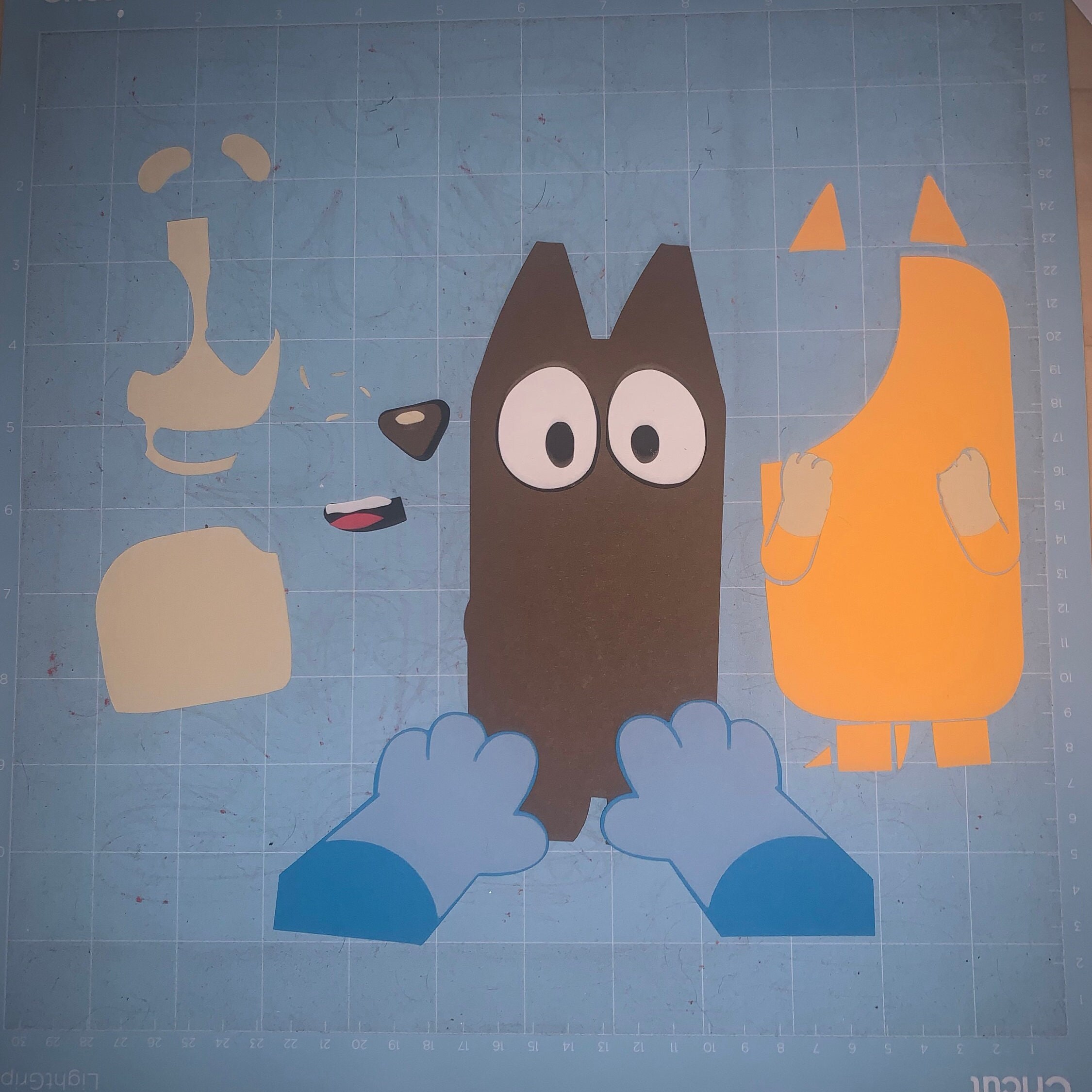 Baby Bluey Shadow Box Kit Etsy