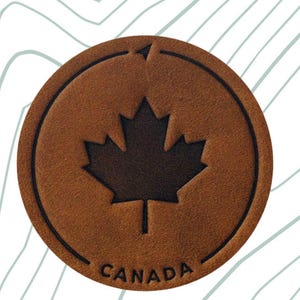 Maple Leaf Hook & Loop Patch aus Leder