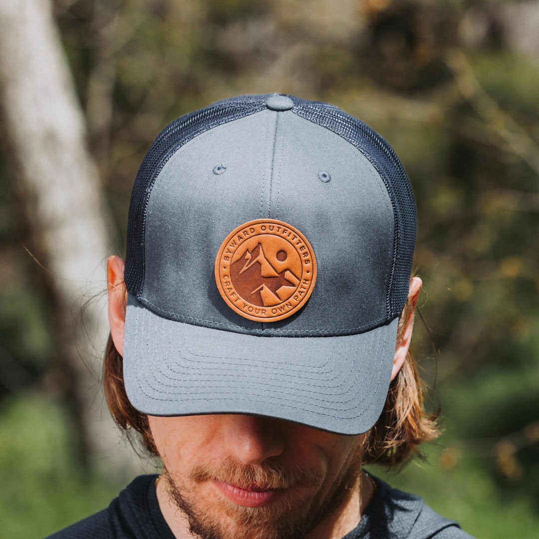 Leather Patch Trucker Hat - Mountain Escape - 6 Colours