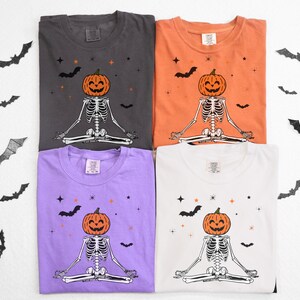 Skeleton Yoga Shirt | Pumpkin Patch Shirt | Dancing Skeleton | Spooky Babe Shirt | Trick Or Treat Shirt | Ghost Face Shirt | Pumpkin Head |