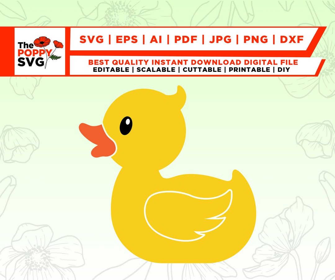 Duck Svg, Duck Clipart, Bath Duck SVG, Rubber Toy Duck Clip Art, Duck ...