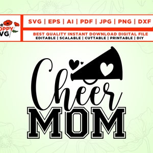 Cheer Mom SVG, Cheer Mom PNG, Wine Glass SvG, Cheer Mom SVG, Instant Download, Cricut Cut Files, Silhouette Cut Files, Print, cricut, vinyl