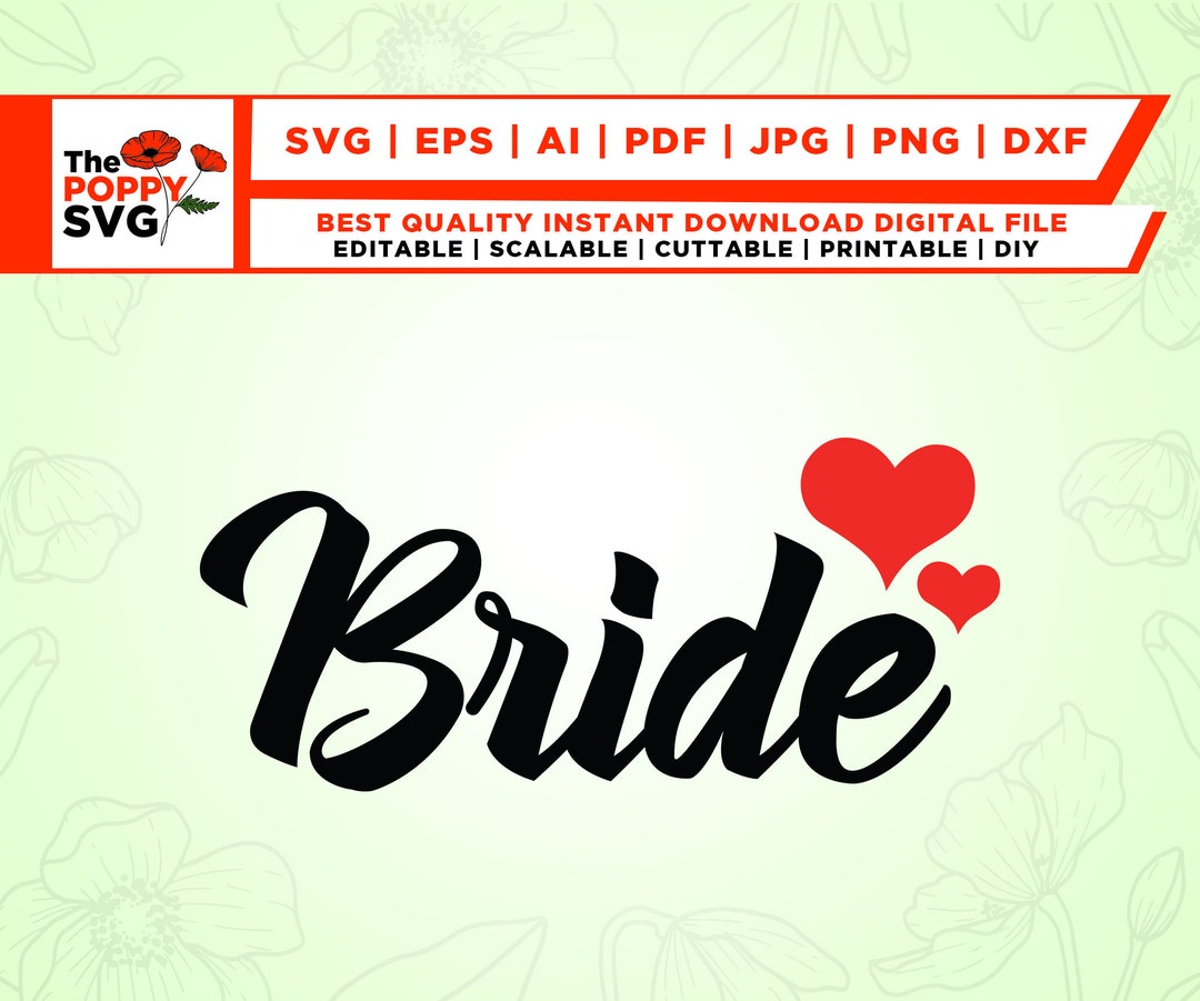 Bride SVG, Bride Shirt Svg, Bride Lettering Svg, Bridesmaid Svg, Cricut ...