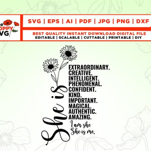 Affermazione della donna svg, lei è svg, mamma svg, madre svg, mamma amore svg, lei è me svg, incredibile madre svg, mama svg, Cricut Cut File, vinile, png