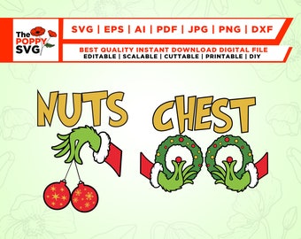 Chest Nuts SVG, Chest Nuts PNG, Coppia Svg, Sposato Svg, Natale Svg, Lui e lei Svg, Camicie abbinate a coppia, stampa camicia, file tagliati