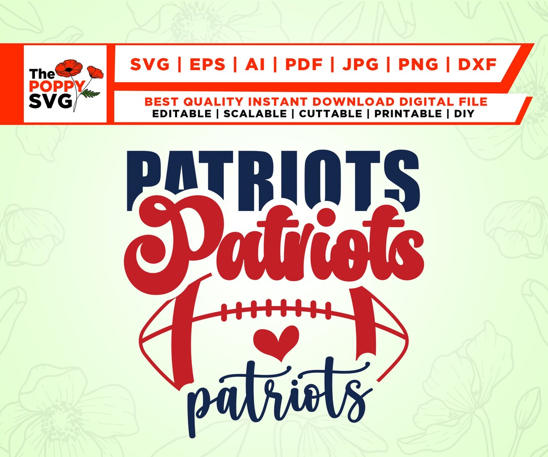 Patriots Svg, Patriots Mascot Svg, Patriots Football School Team Svg