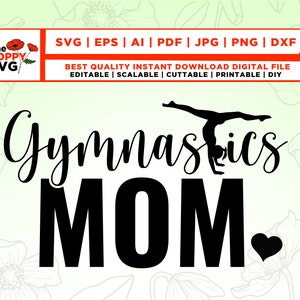GYMNASTIK Mama SVG, Digital Download, Jpg, Png, Gymnastik Mum Svg, Gymnastik, Mama svg, Mommy Image, Print Dtg, Dateien für Cricut, Vinyl