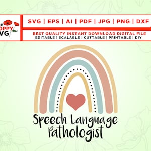 Orthophoniste svg, orthophoniste svg, arc-en-ciel impression svg, chemise, discours svg, téléchargement immédiat, discours svg, langue svg