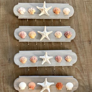 Seashell Key Hooks with Starfish