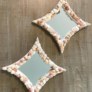 Handmade Sanibel Seashell Mirror - Diamond