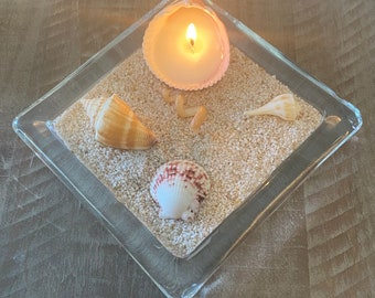 Handmade Seashell Candle Display Tray