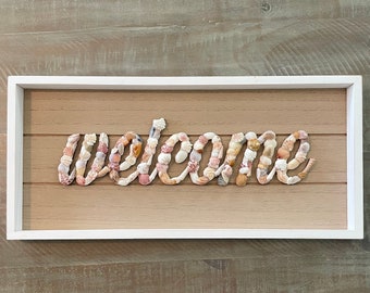 Seashell Shop Sign Seashell Welcome Sign - Etsy