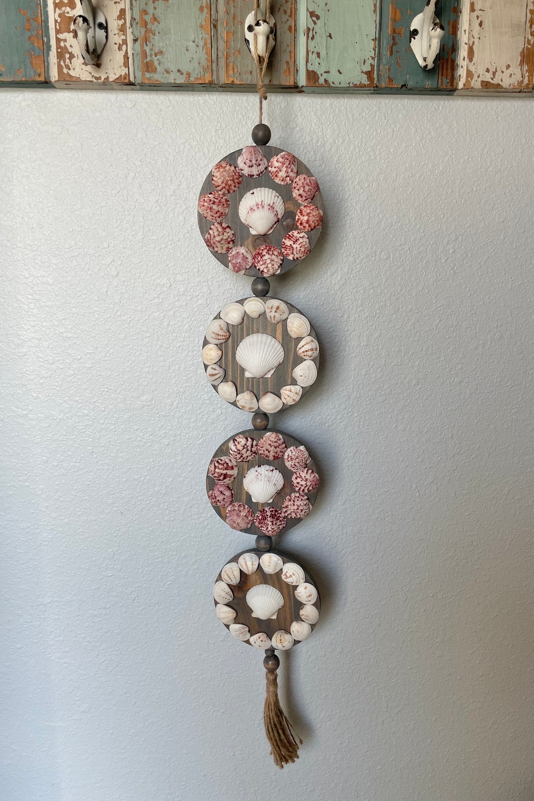 Sanibel Seashell Wall Hanging 4 Circles or 1 Circle Etsy