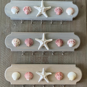 Seashell Key Hooks with Starfish