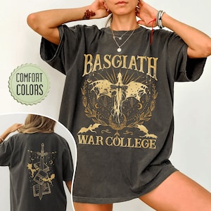 Basgiath War College 2 Sided Comfort Colors Shirt, Fourth Wing Riders Quadrant, Dragon Rider TShirt, Fourth Wing Long Sleeve