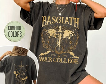 Basgiath War College 2 Sided Comfort Colors Shirt, Fourth Wing Riders Quadrant, Dragon Rider TShirt, Fourth Wing Long Sleeve