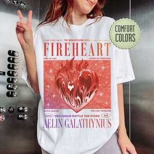 Fireheart Terrasen Shirt - Official Aelin Galathynius Tee, Licensed Throne Of Glass Merchandise, SJM Fan Gear, Rowan Whitethorn Tribute