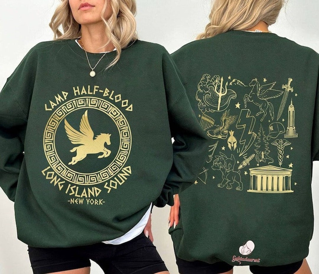 Twosided Camp Half Blood Sweatshirt, Percy Jackson Sweatshirt, Long