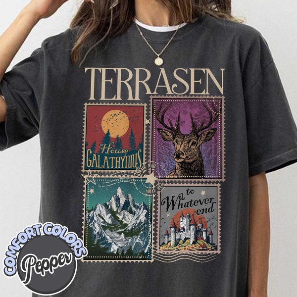 Terrasen To Whatever End Fireheart Comfort Colors Shirt, Throne Of Glass Aelin Galathynius Shirt,rowan Whitethorn Thirteen Manon Blackbeak