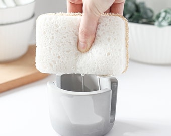 Sponge Holder For Kitchen Sink, Stone Sponge Holder, Quick Drying Stoneware Sponge Holder, Diatomite Sink Caddy, Kitchen Sponge Holder