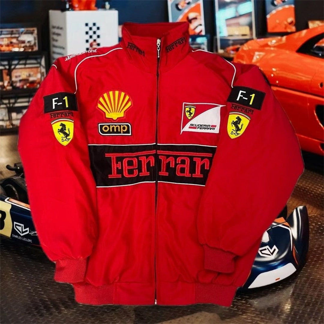 Formula 1 Retro Racing Jacket Ferrari Racing Jacket F1-formula 1 Vintage Unisex-track Limited-rare ...
