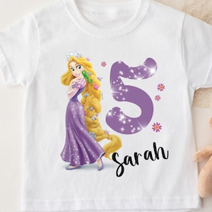 Custom Rapunzel Birthday Girl Shirt, Disney Princess Birthday Girl Shirt, Disneyland Birthday Trip Shirt, WDW Birthday Vacation Tee