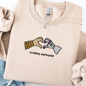 EMBROIDERED To Infinity and Beyond Sweatshirt, Buzz and Woody Hoodie, Matching Disney Vacation Couple Sweater, Disneyland Bestie Sweatshirt