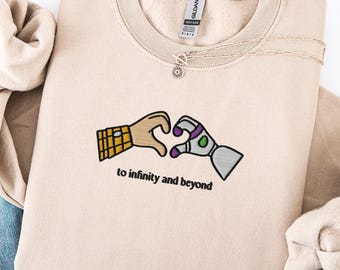 EMBROIDERED To Infinity and Beyond Sweatshirt, Buzz and Woody Hoodie, Magical Kingdom Vacation Couple Sweater, Theme Park Trip Bestie Gift