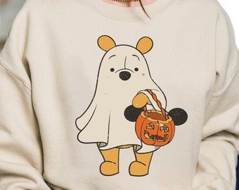 Winnie The Pooh Halloween Shirt, Ghost Pooh Shirt, Disney Pooh Bear Shirt, Epcot Halloween Shirt, Disney Spooky Season, Cute Halloween Shirt