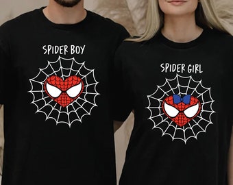 Shirt spider familie, aangepaste spider shirt, spider paren shirts, spider girl shirt, spider familie shirts, spider boy, Valentijnsdag shirts
