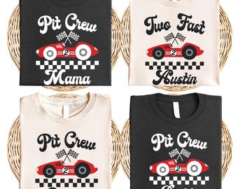 Two Fast Pit Crew Birthday Boy Shirt, Racing Family Matching Tee, 2nd Fast Race Birthday Boy Sweatshirt, Race Birthday Boy Gift