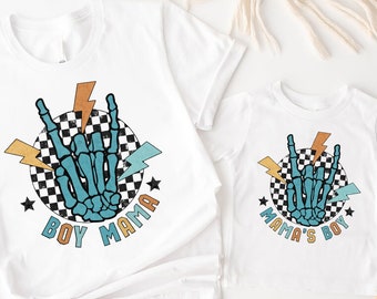 T-shirt moeder en zoon, bijpassende T-shirts voor mama en mij, mama-minishirts, shirt voor moeder en baby, bijpassende moederdagshirt mama zoon, shirt jongens
