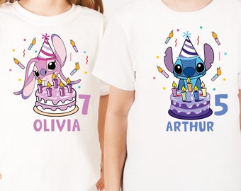 Magical Blue and Pink Alien Birthday Shirt, Boy & Girl Birthday Family Trip 2026 T-shirt, Magical Kingdom Matching Family Tee