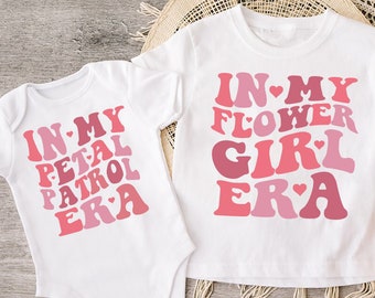 In My Flower Girl Era Shirt, Flower Girl Shirt, Junior Bridesmaid Shirt, Toddler Flower Shirt, Baby Flower Girl, Bridal Party Shirts