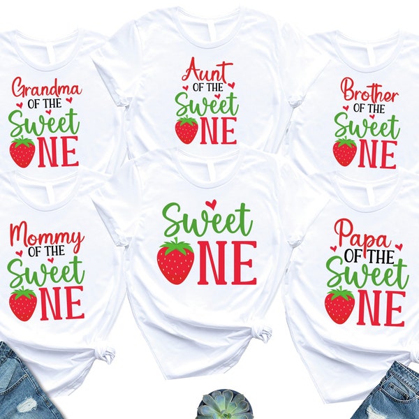 Sweet One Strawberry Family Birthday Shirt, Birthday Girl Party Shirts, Family Matching Birthday Shirts, Berry 1st Birthday, First Birthday