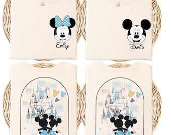 Mickey & Minnie Honeymoon Tee, Disney Wifey Hubby Shirt, Disneyland Fiancé Shirt, Couple Anniversary Tee