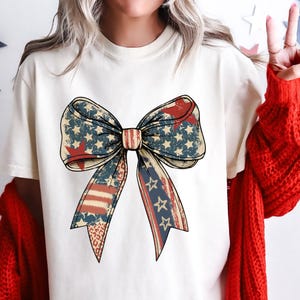 Coquette Bow 4th Of July Shirt, American Flag Shirt, Patriotic Family Shirt, American Flag Sublimation Tee, American Independence Day Shirt