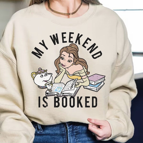 My Weekend Is Booked Shirt, Princess Belle's Book Shop Tee, Librarian Shirt, Bookworm Shirt, Librarian Gifts, Reading Book Lover Shirt