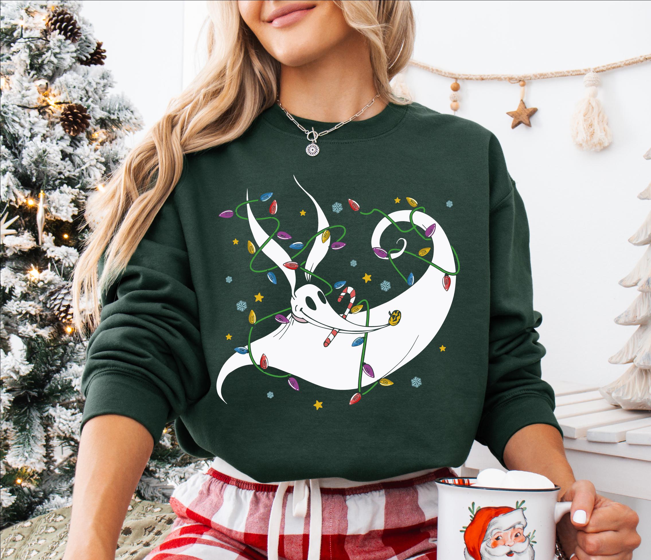 Nightmare Before Christmas Zero Sweatshirt, Disney Dog Zero Xmas Shirt, Zero Christmas T-Shirt, Disneyland Christmas Trip Sweatshirt