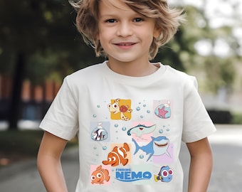 Finding Nemo and Friends Shirt, Watercolor Nemo Matching Shirt, Nemo Kids Trip T-Shirt, Fantasy Land Family Vacation Shirt