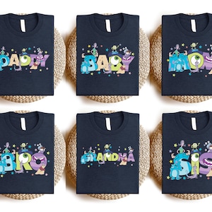 Disney Monsters Family Shirts, Custom Monsters Mom and Daddy Shirt, Pixar Mike Sulley Boo Matching Tee, Disneyland Family Vacation Shirt