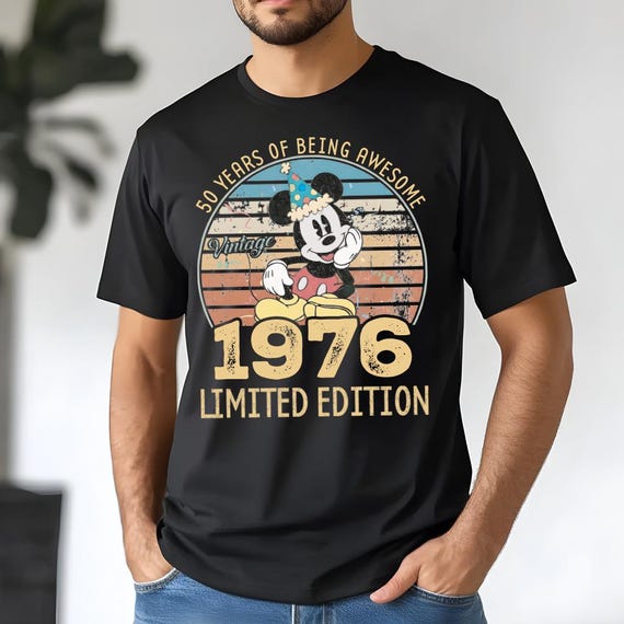 Magical Kingdom Made In 1976 Shirt, 50 Years Of Being Awesome Sweatshirt, 50th Birthday T-shirt, Custom Mouse Ears Birthday Tee