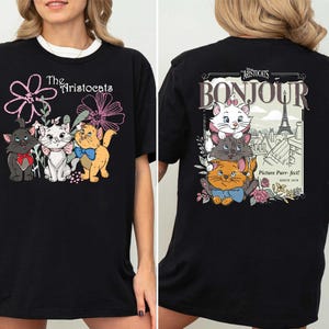 Camiseta Disney Aristocats Bonjour, Camiseta Disney The Aristocats Marie Toulouse Berlioz, Camiseta Disney Cat Lover, Camiseta Disneyland Family Vacation