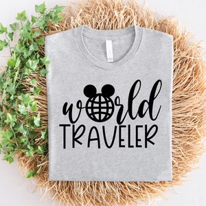 Disney Epcot World Traveler Shirt, Mickey Family Trip 2025 Sweatshirt, Minnie Vacation T-shirt, Disneyland Matching Couple Gift Tee
